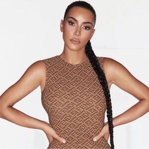 SKIMS Monogram Tan Tank Top